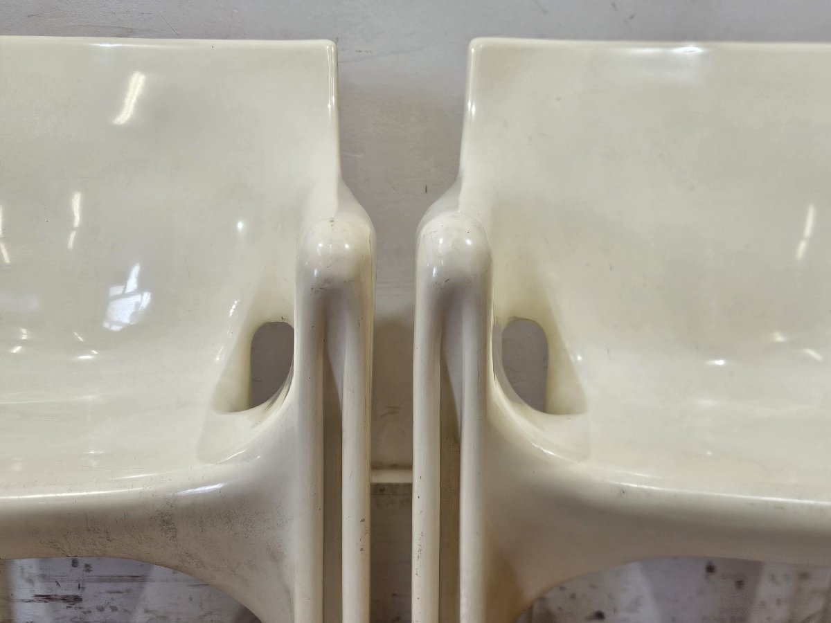 Coppia di sedie "Gaudì" di Vico Magistretti per Artemide – Anni '70-photo-4