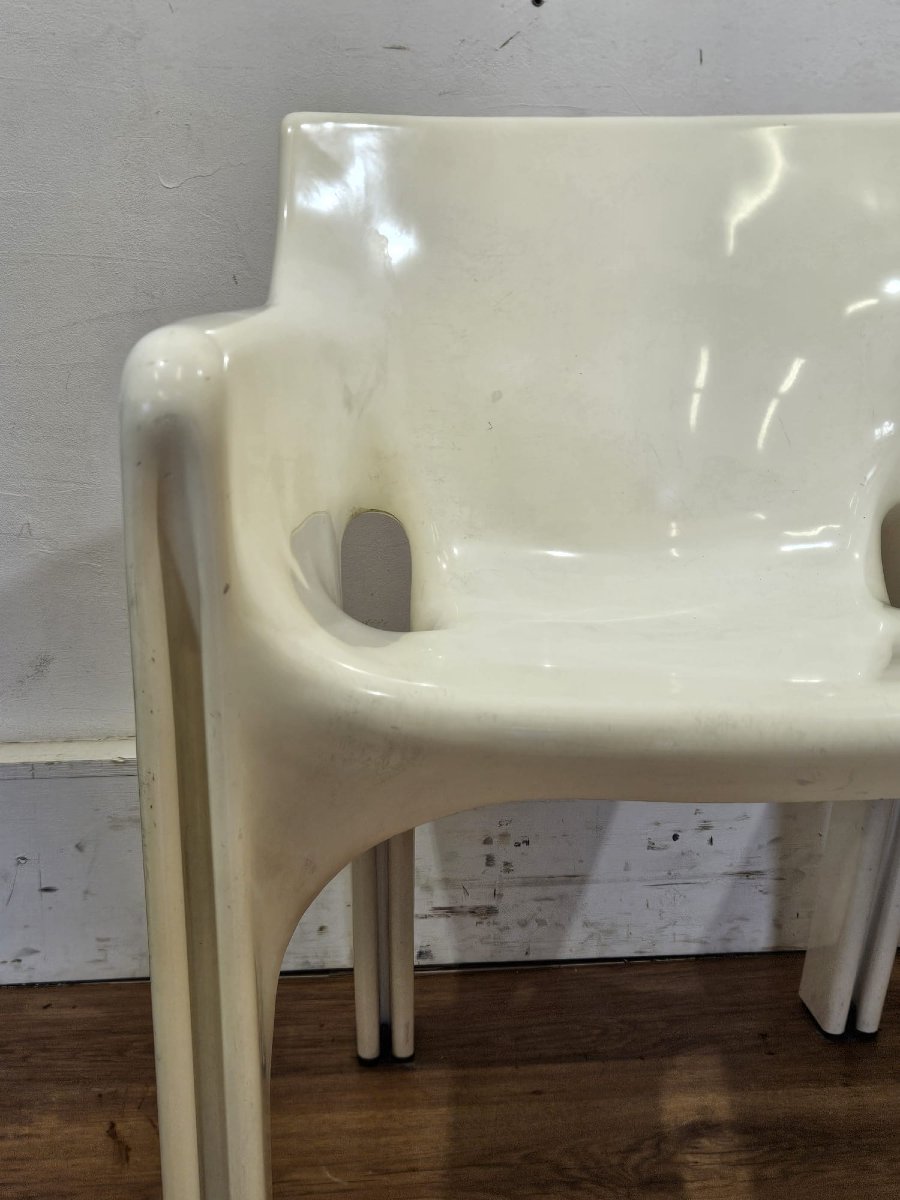 Coppia di sedie "Gaudì" di Vico Magistretti per Artemide – Anni '70-photo-8