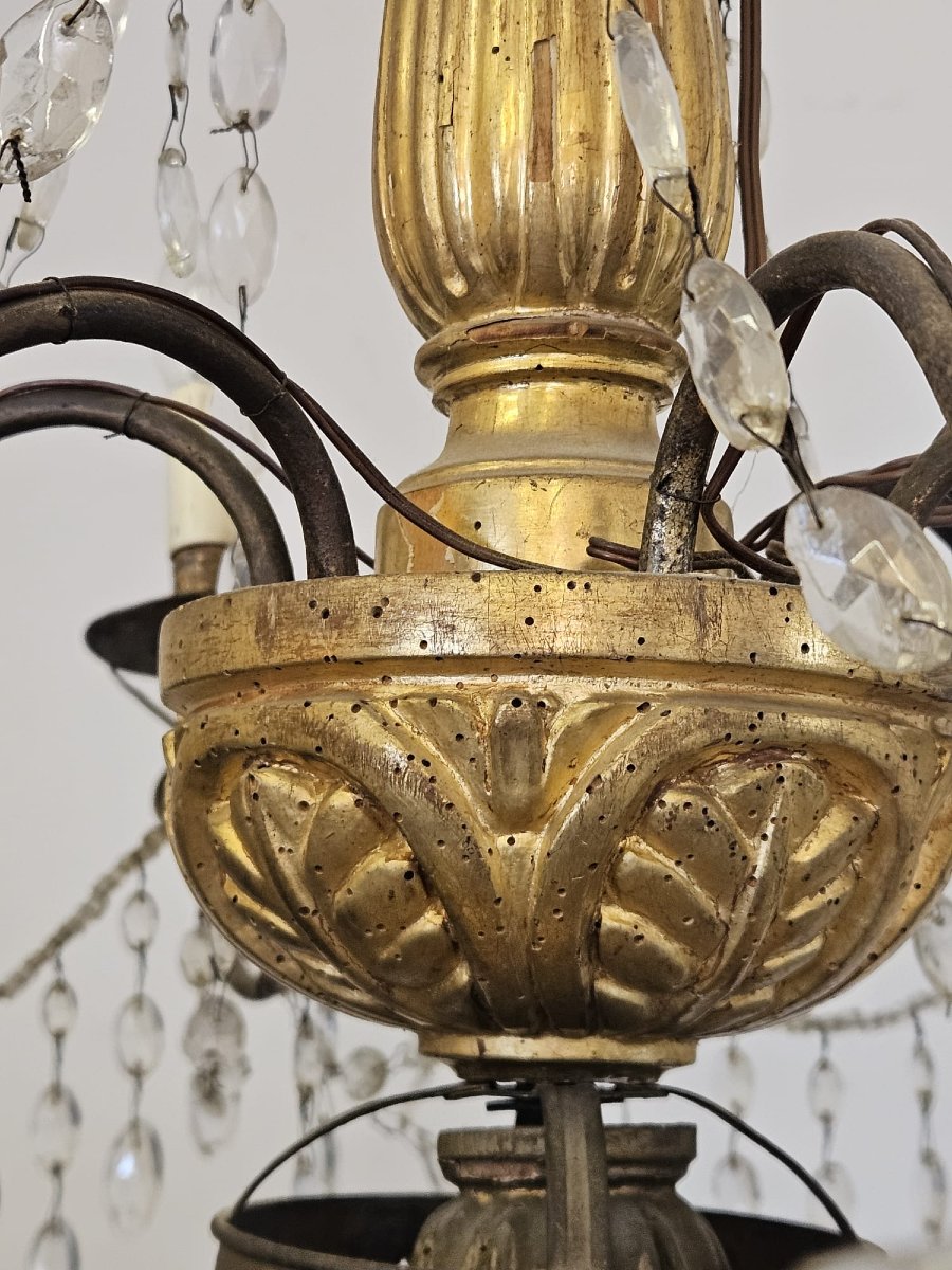 Lampadario di origine Genovese 6 luci  - Fine XVIII Sec.-photo-7