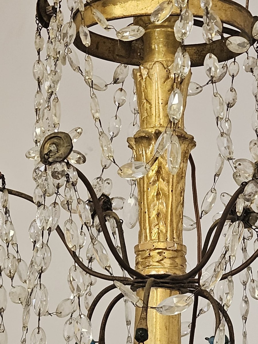 Lampadario di origine Genovese 6 luci  - Fine XVIII Sec.-photo-8