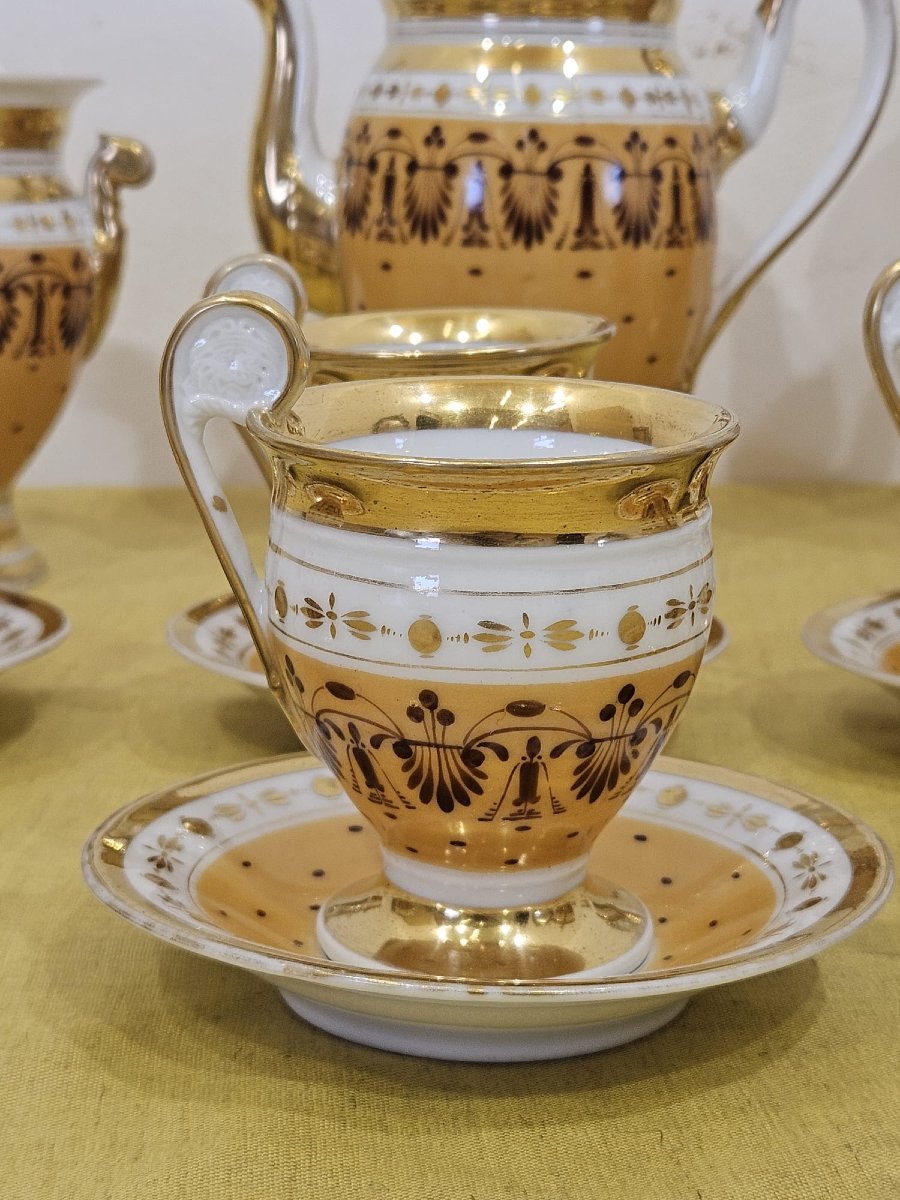 Servizio da caffè in porcellana Impero – XIX secolo-photo-2
