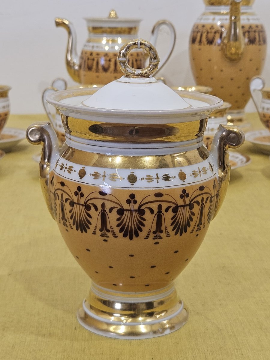Servizio da caffè in porcellana Impero – XIX secolo-photo-1