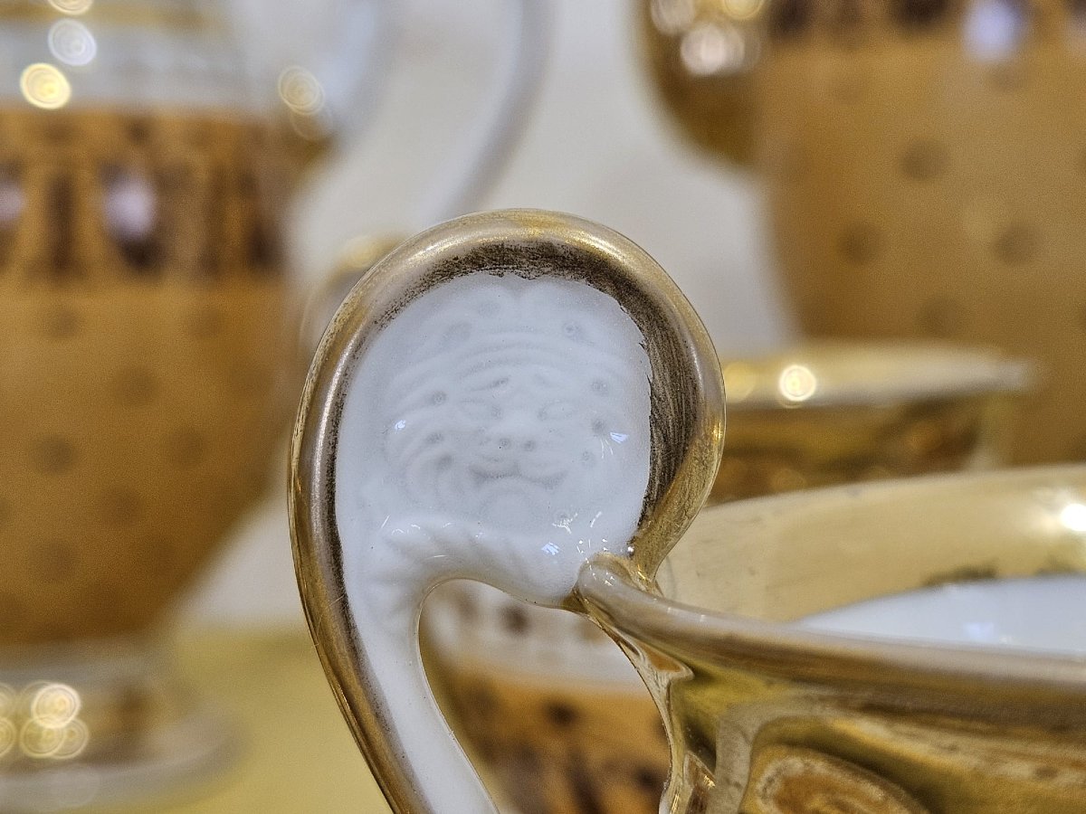 Servizio da caffè in porcellana Impero – XIX secolo-photo-2