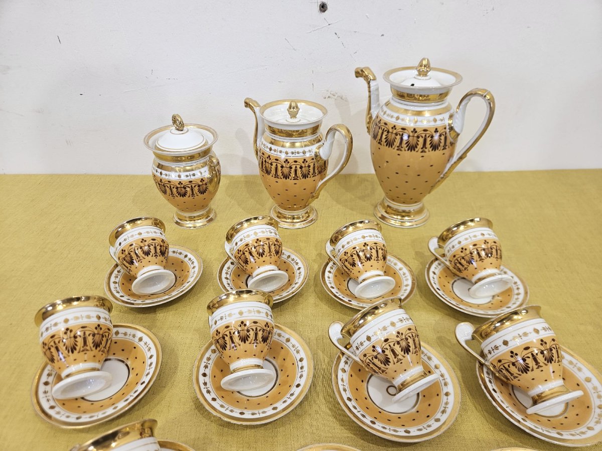 Servizio da caffè in porcellana Impero – XIX secolo-photo-8