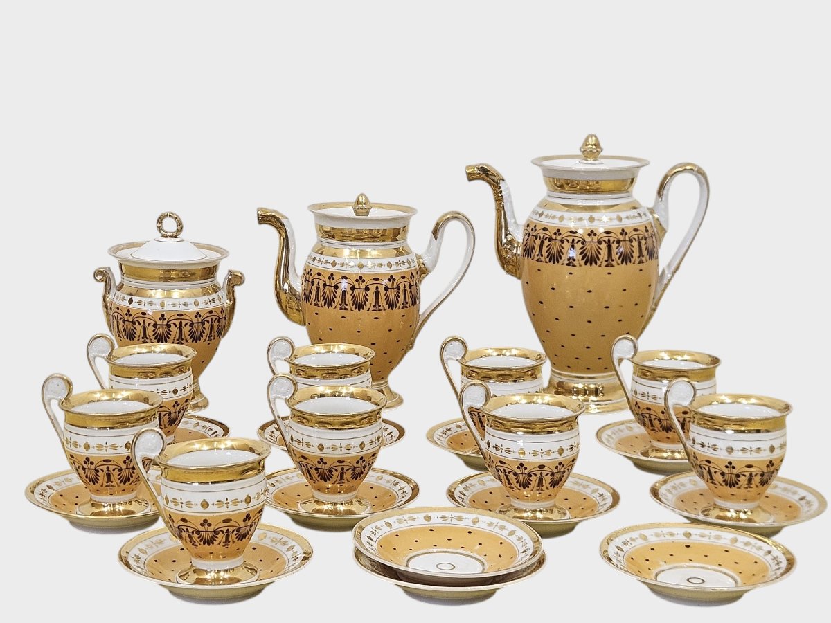 Servizio da caffè in porcellana Impero – XIX secolo