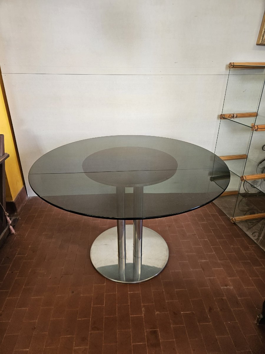 Tavolo con 4 sedie design – Anni '70-photo-2