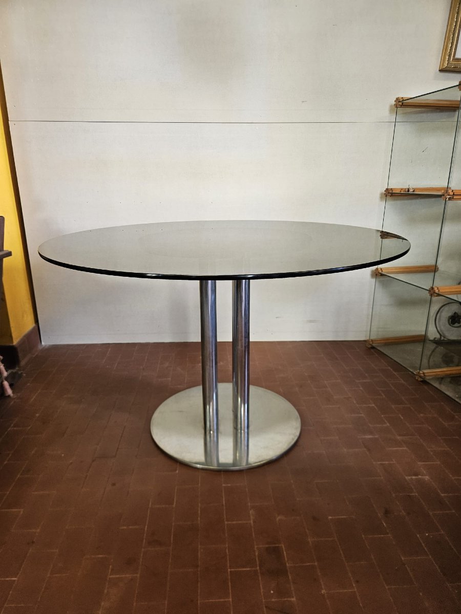 Tavolo con 4 sedie design – Anni '70-photo-2