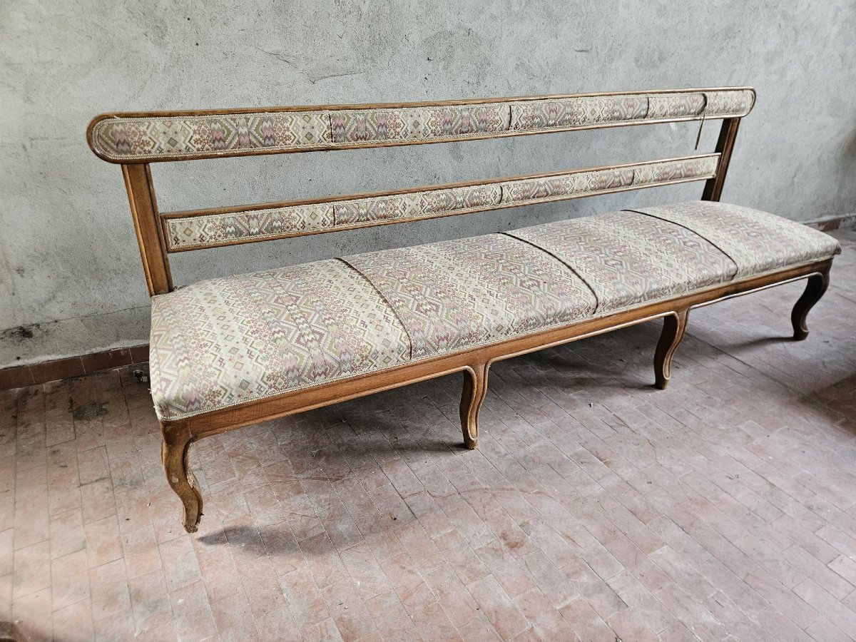 Coppia di panche piemontesi in noce – Metà XIX secolo-photo-3