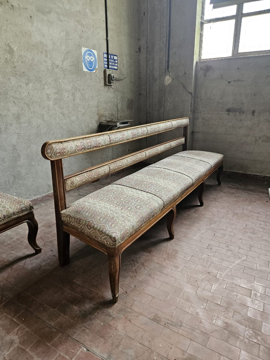 Coppia di panche piemontesi in noce – Metà XIX secolo-photo-4