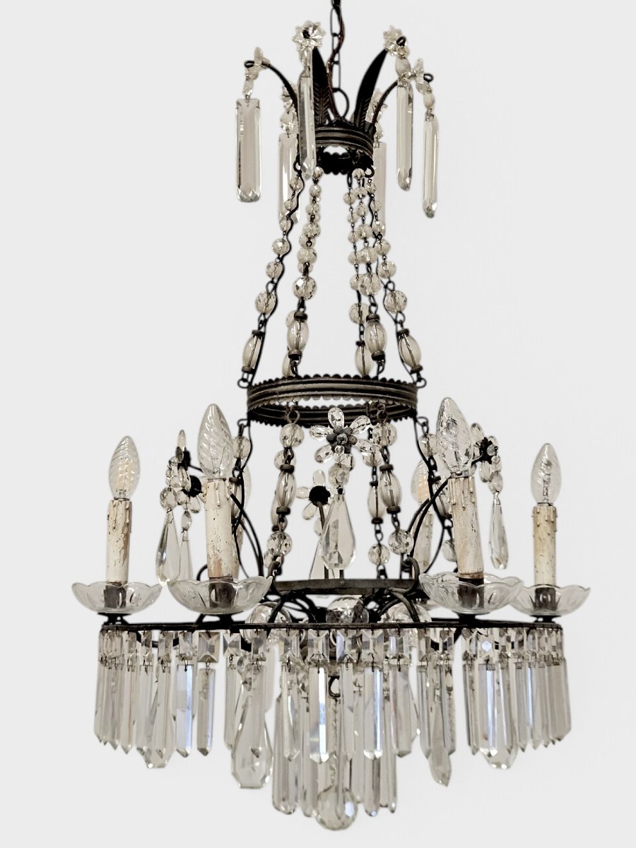 Lampadario in cristallo – Anni ’40