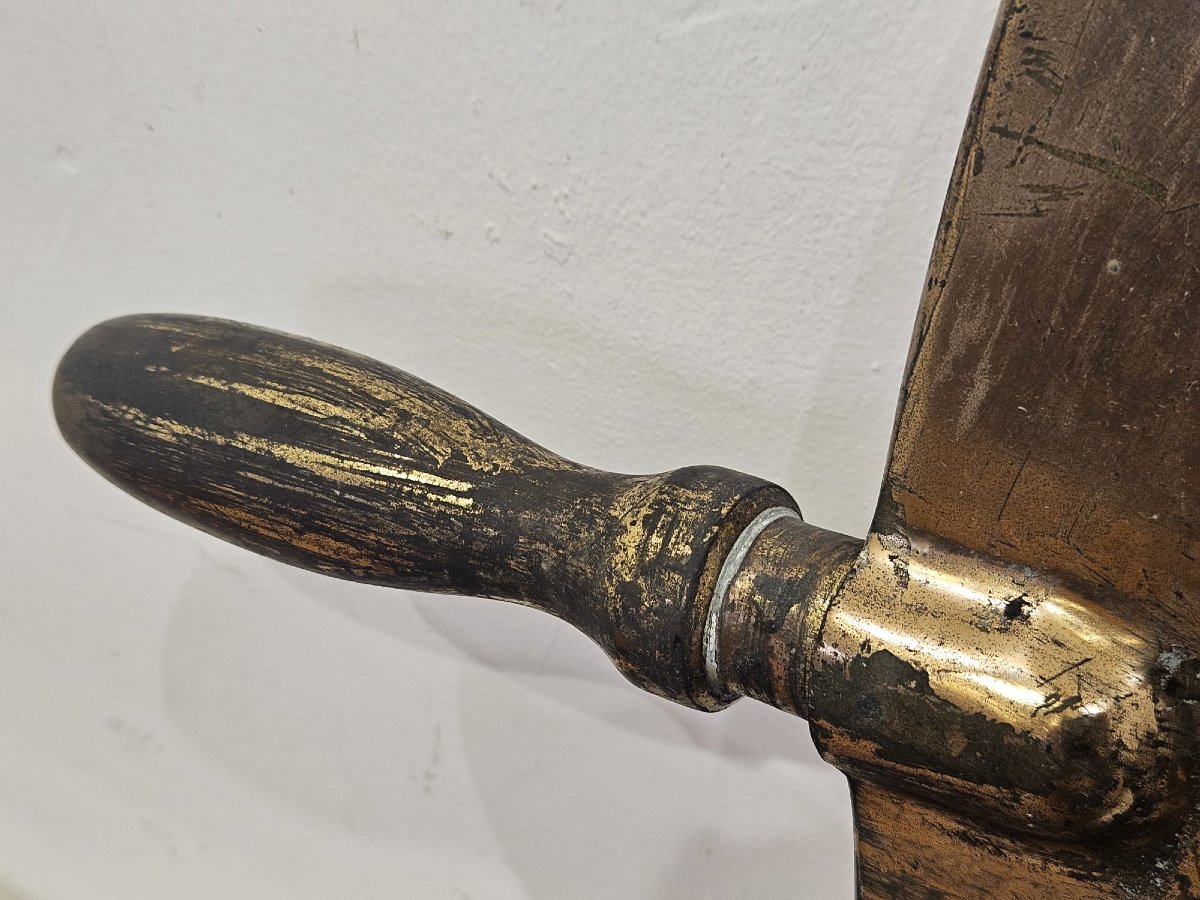 Timone navale in bronzo e ottone – Seconda Guerra Mondiale – tipo Liberty Ship-photo-1