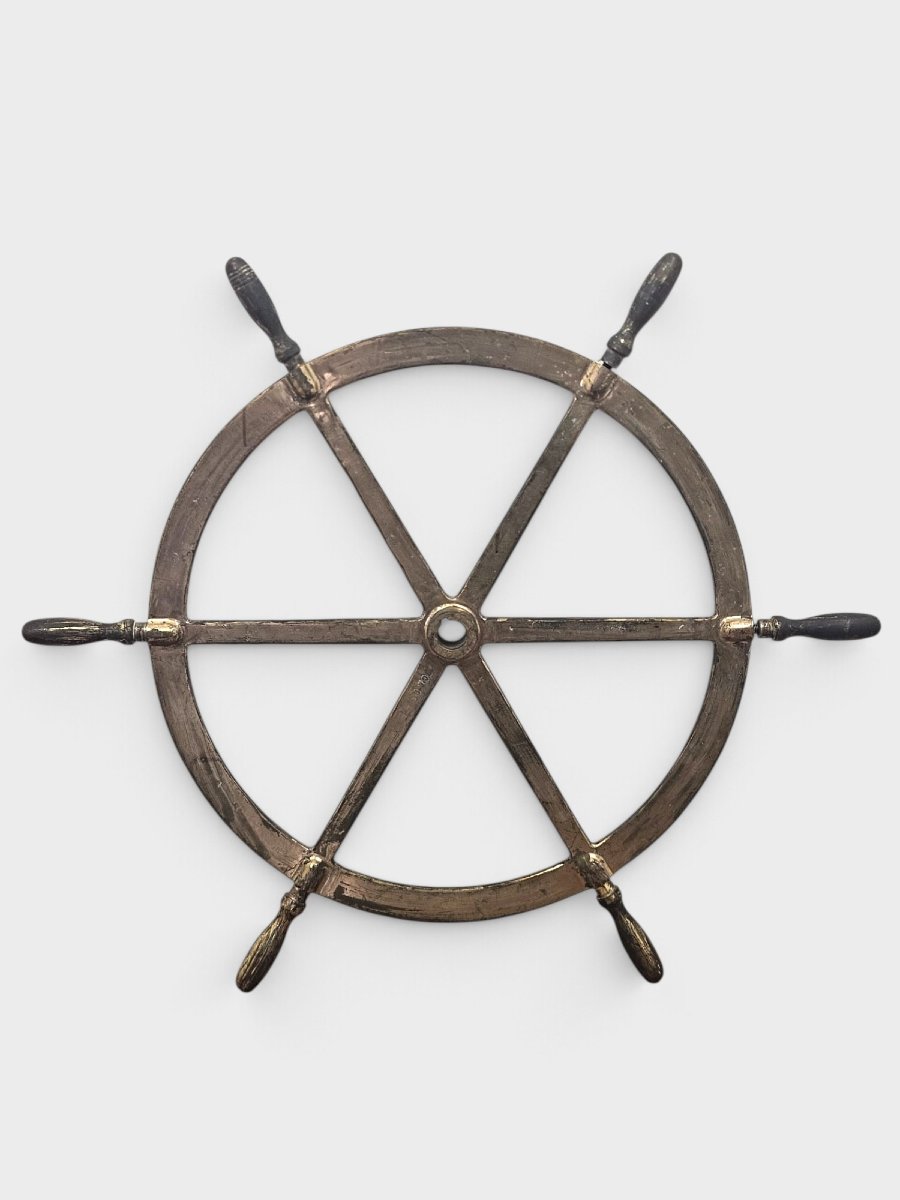 Timone navale in bronzo e ottone – Seconda Guerra Mondiale – tipo Liberty Ship