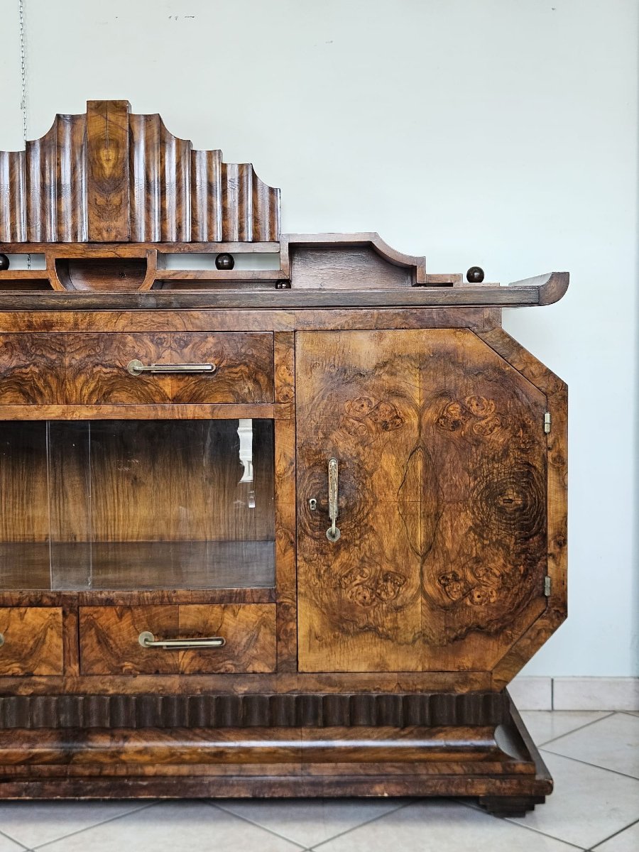 Credenza Art Déco in radica di noce – Prima metà del XX secolo-photo-2