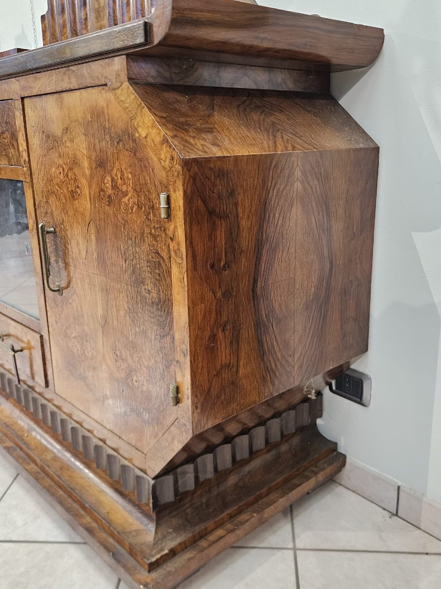 Credenza Art Déco in radica di noce – Prima metà del XX secolo-photo-4