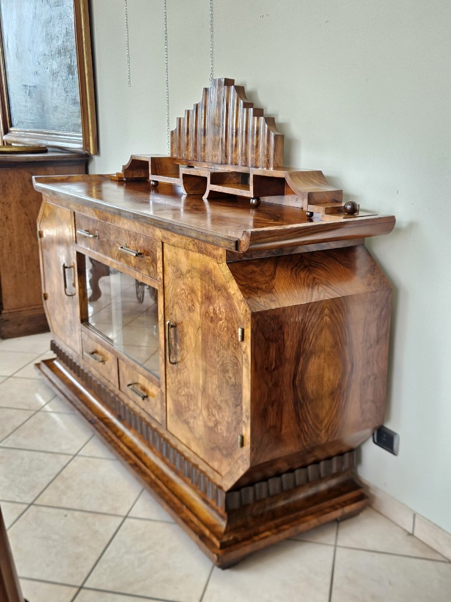 Credenza Art Déco in radica di noce – Prima metà del XX secolo-photo-4