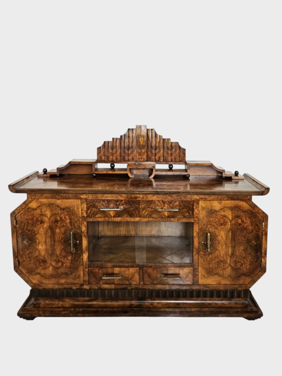 Credenza Art Déco in radica di noce – Prima metà del XX secolo