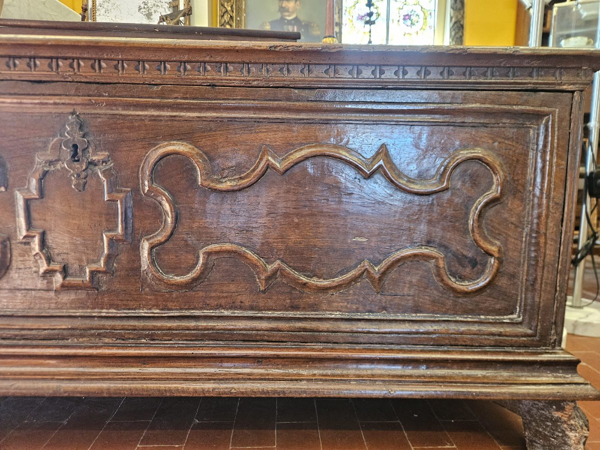 Cassapanca in noce – XVIII secolo-photo-5