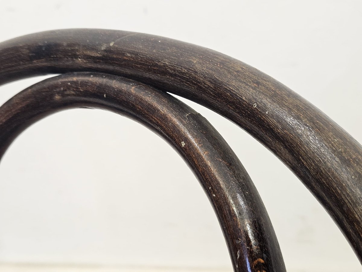 Set di 4 sedie Thonet originali – Legno curvato e paglia di Vienna-photo-2