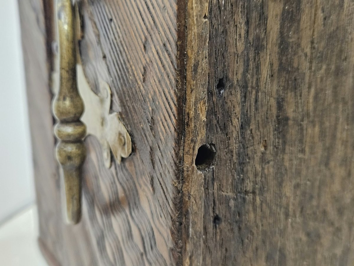 Antica scatola da marina in legno finemente inciso – XIX secolo-photo-6