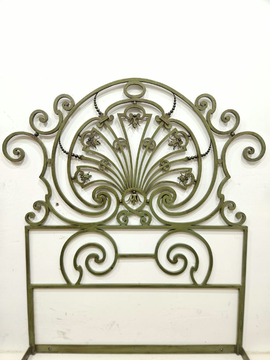 Coppia di testate da letto in ferro battuto decorato – Fine XIX / Inizio XX Sec.-photo-2