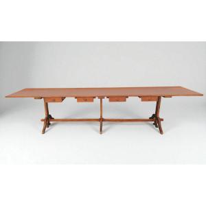 Grande tavolo in abete - fine XIX Sec.