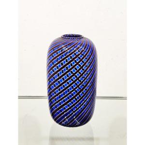 Vaso Venini – Vetro artistico di Murano firmato e datato 1981