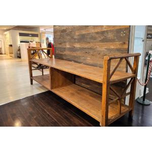 Bancone da negozio primi ‘900 in rovere massello