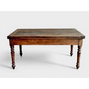 Tavolo a libro in noce massello, XIX secolo