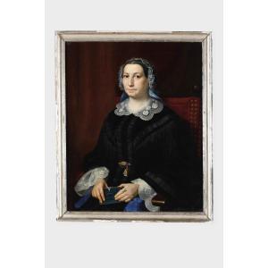 Ritratto di gentildonna con libro – Scuola del XIX secolo