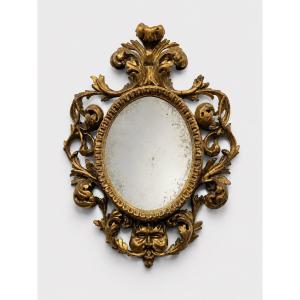 Specchiera romana dorata a cartoccio – XVIII secolo