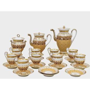 Servizio da caffè in porcellana Impero – XIX secolo