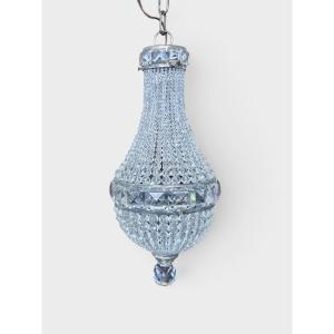 Lampadario in cristallo stile Impero – Anni '40 - h.36 cm circa