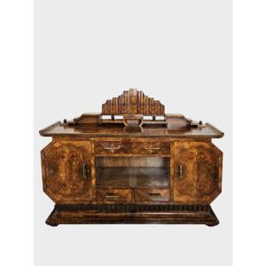 Credenza Art Déco in radica di noce – Prima metà del XX secolo