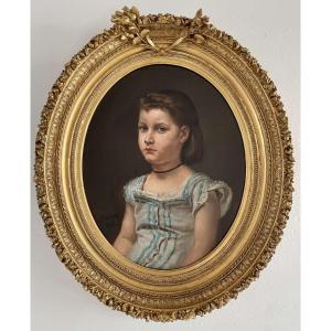 Portrait Of A Young Girl, 19th Century.