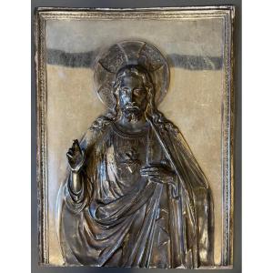 19th Century Christ. Silver Plated.