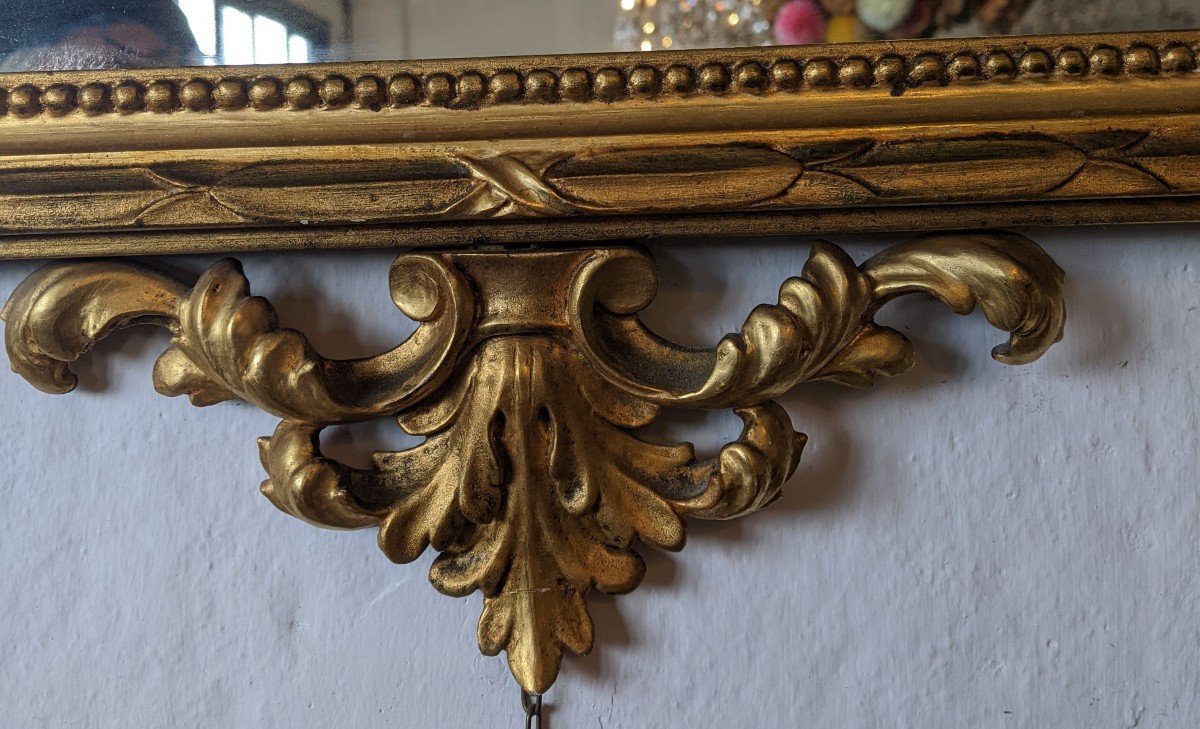 Specchiera in legno scolpito e dorato -photo-3