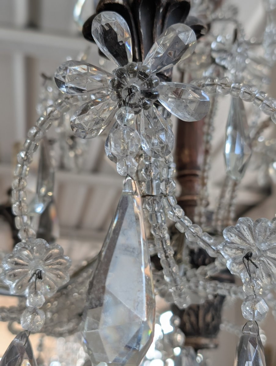 Lampadario Genovese in Cristallo – Fine XIX Secolo-photo-3