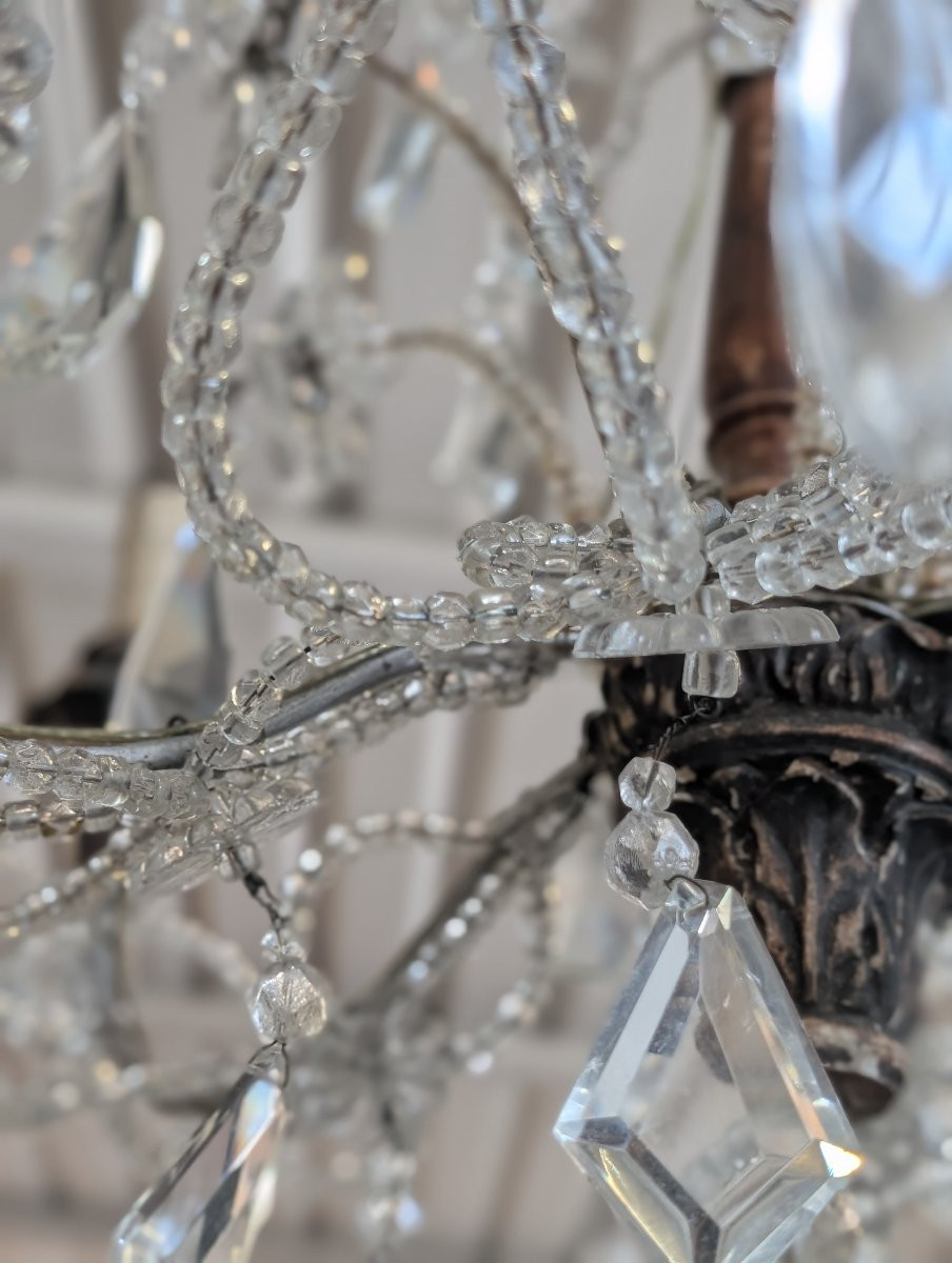 Lampadario Genovese in Cristallo – Fine XIX Secolo-photo-4