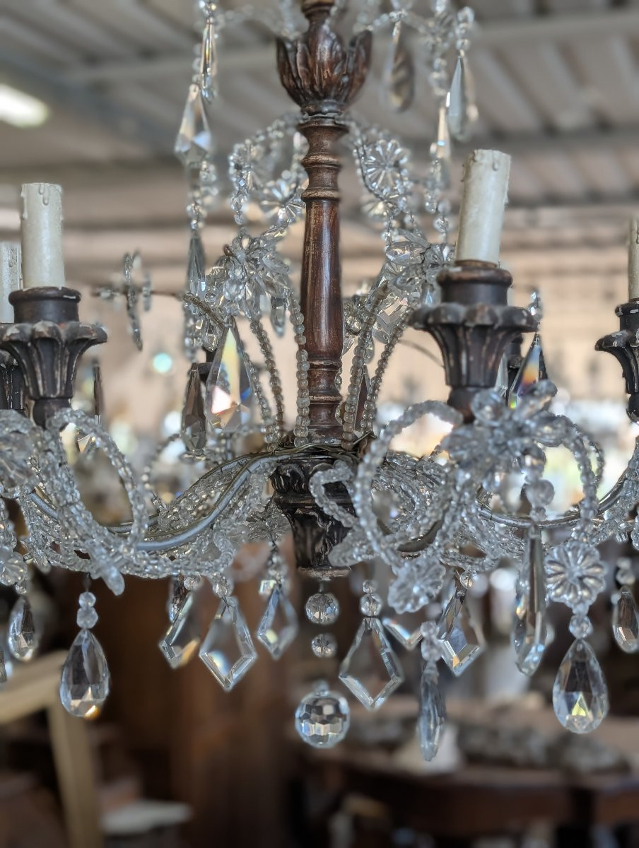 Lampadario Genovese in Cristallo – Fine XIX Secolo-photo-1