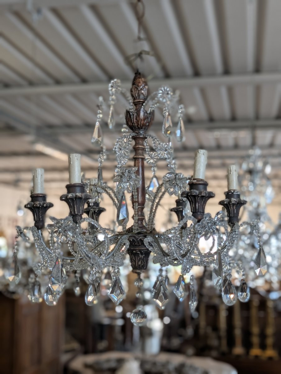 Lampadario Genovese in Cristallo – Fine XIX Secolo-photo-5