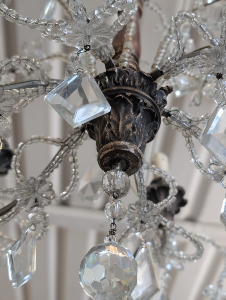 Lampadario Genovese in Cristallo – Fine XIX Secolo-photo-7