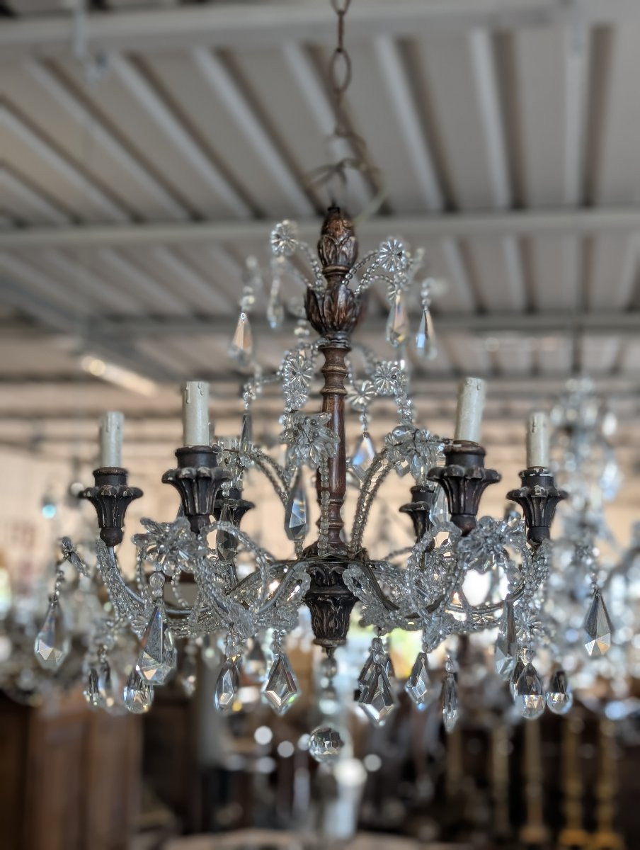 Lampadario Genovese in Cristallo – Fine XIX Secolo-photo-8