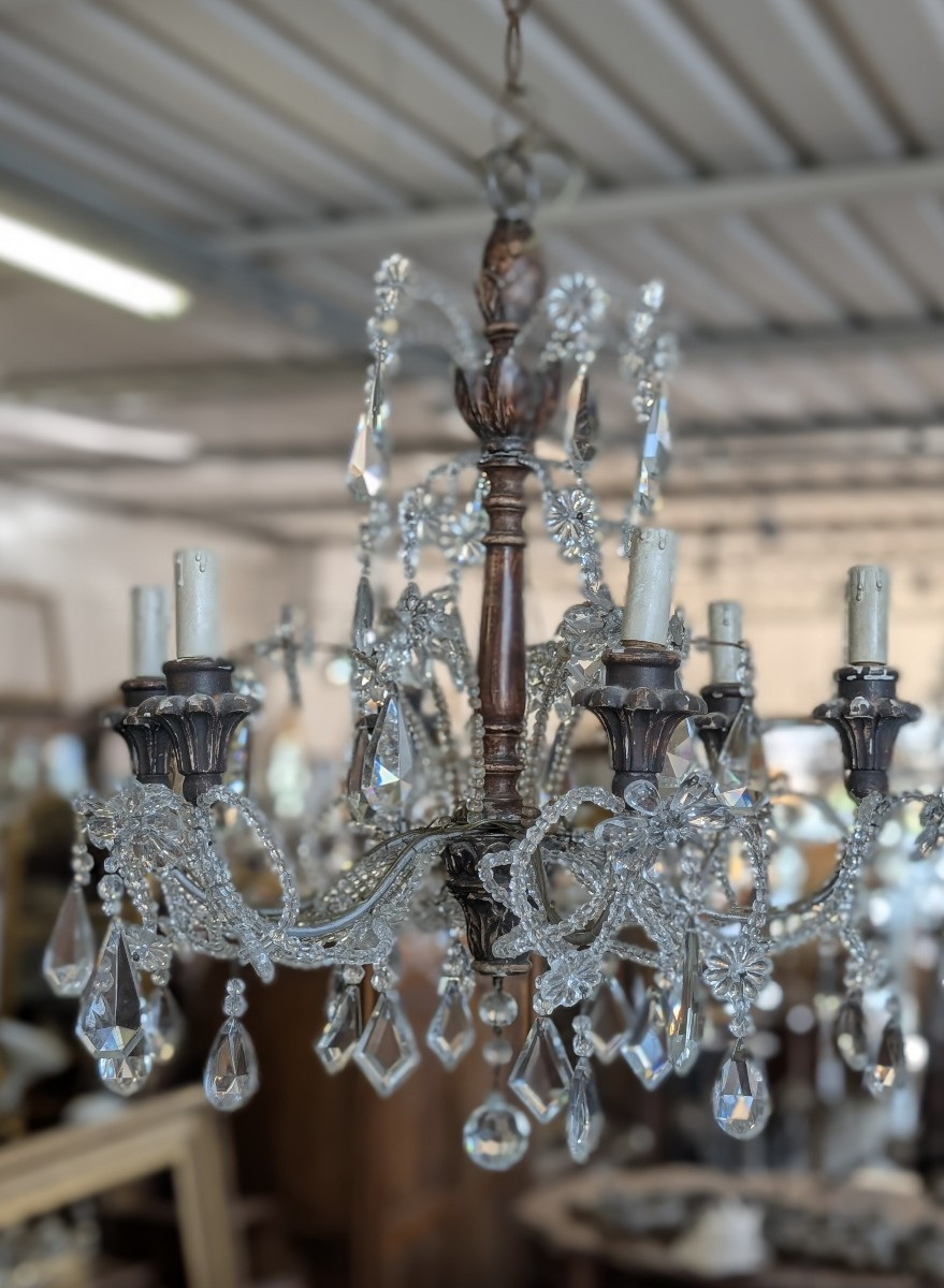 Lampadario Genovese in Cristallo – Fine XIX Secolo
