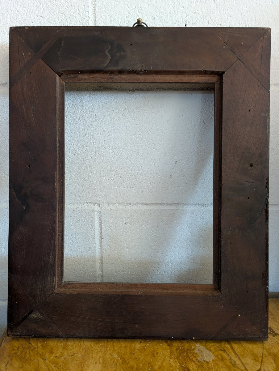 Cornice in legno di mogano e oro, prima metà del XIX secolo-photo-4