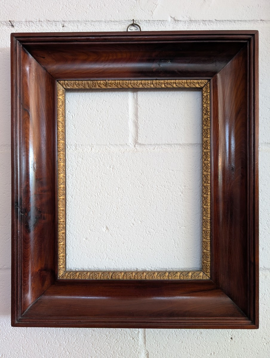 Cornice in legno di mogano e oro, prima metà del XIX secolo