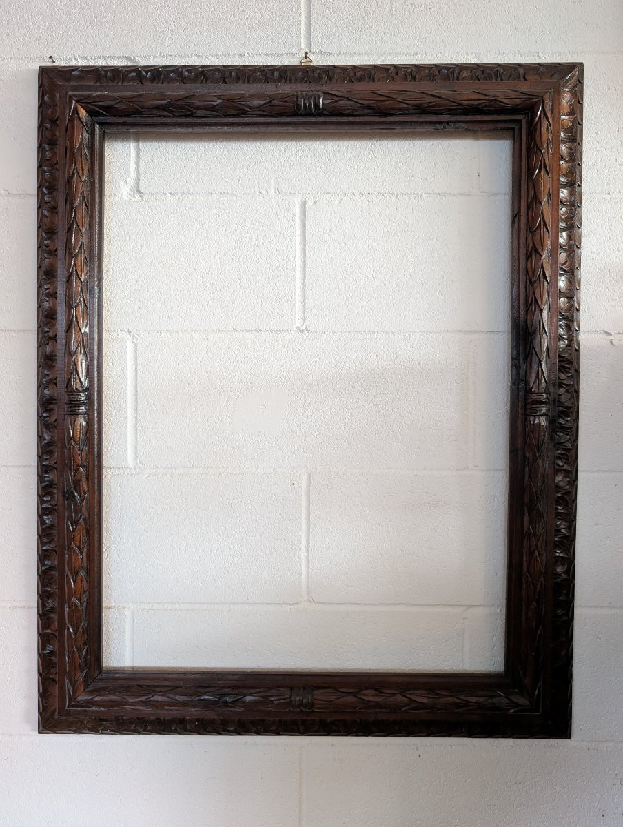 Cornice Italiana in Legno Massello Scolpito – Anni ’30-photo-2