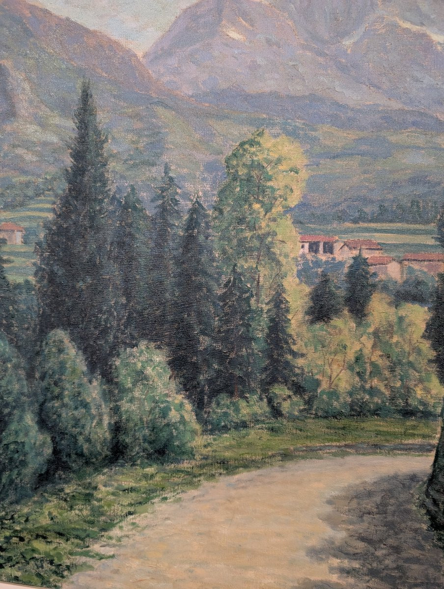Giovanni Molteni (XX secolo)  "Paesaggio alpino – Presolana"-photo-2