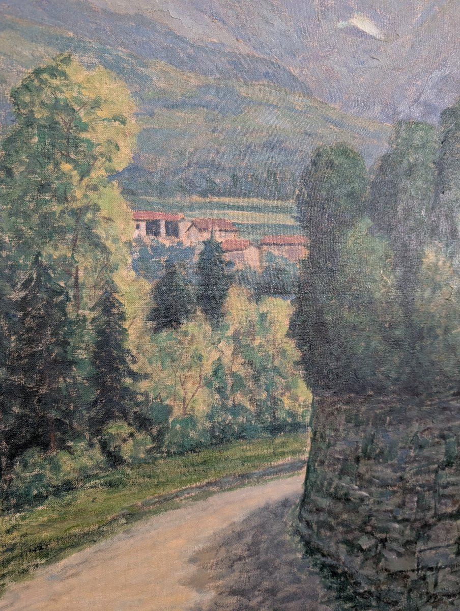Giovanni Molteni (XX secolo)  "Paesaggio alpino – Presolana"-photo-3