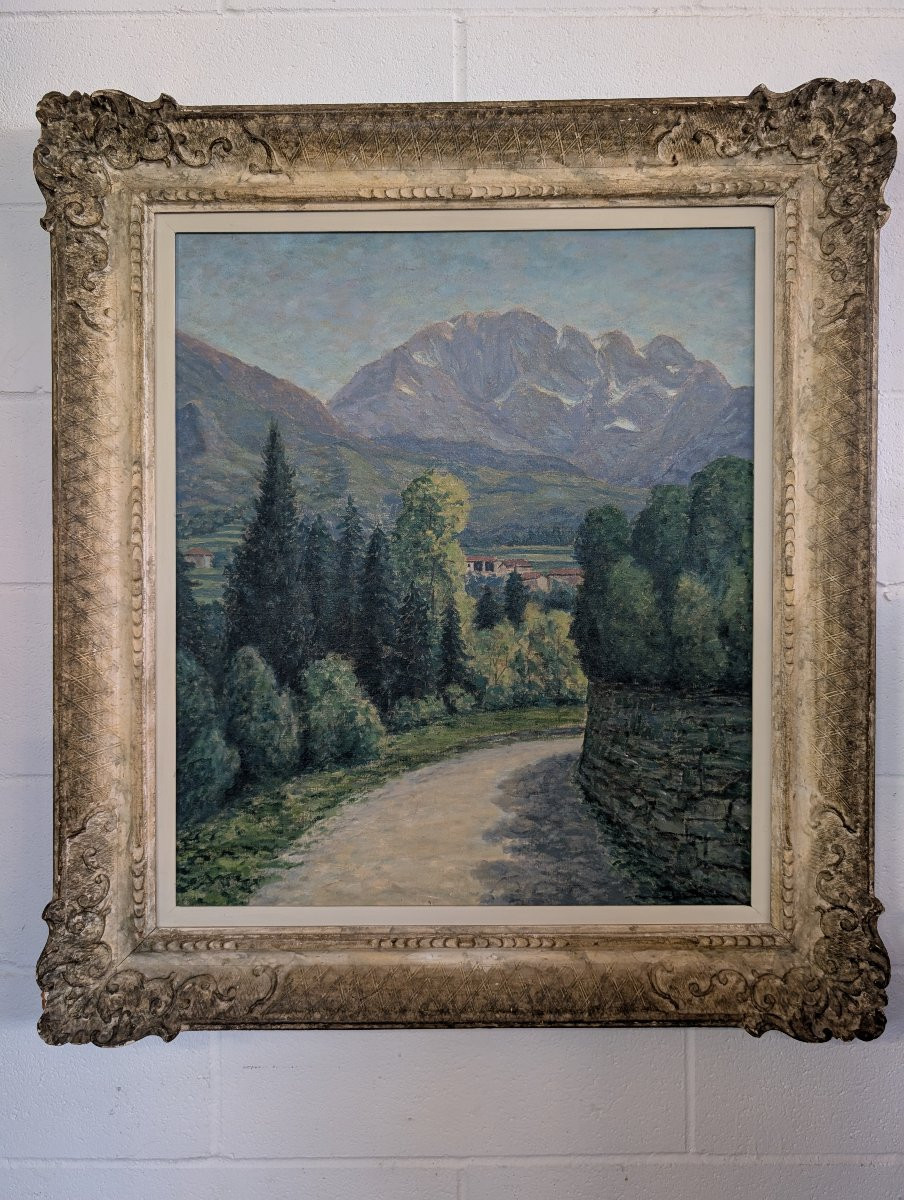 Giovanni Molteni (XX secolo)  "Paesaggio alpino – Presolana"-photo-1