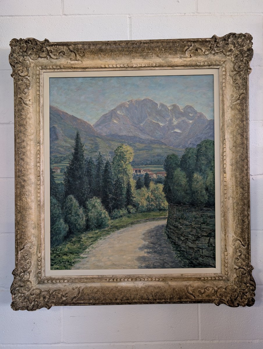 Giovanni Molteni (XX secolo)  "Paesaggio alpino – Presolana"-photo-5